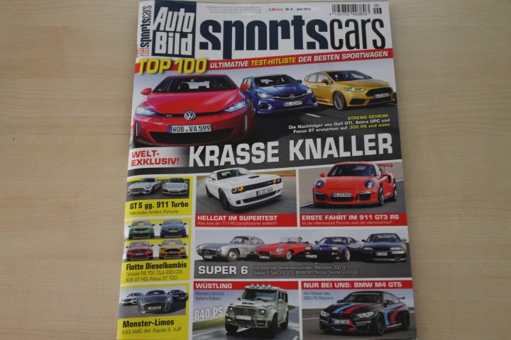 Deckblatt Auto Bild Sportscars (06/2015)